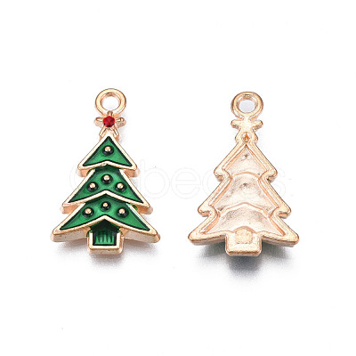 Christmas Alloy Enamel Pendants ENAM-Q442-65-1