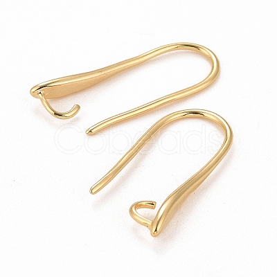 Rack Plating Eco-friendly Brass Earring Hooks X-KK-D075-13G-RS-1