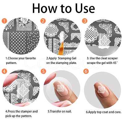 Stainless Steel DIY Nail Art Templates MRMJ-WH0092-234-1
