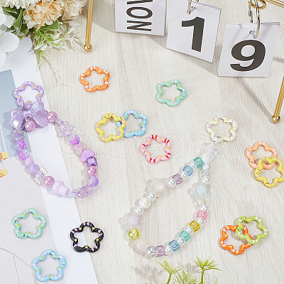 26Pcs Spray Painted Alloy Spring Gate Rings FIND-SC0022-55-1