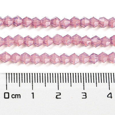 Baking Painted Transparent Glass Beads Strands DGLA-F029-J4mm-04-1