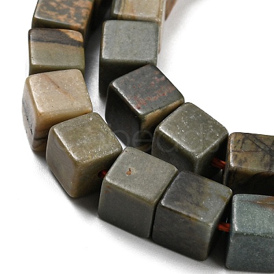 Natural Polychrome Jasper/Picasso Stone/Picasso Jasper Beads Strands G-Q1008-B13-1