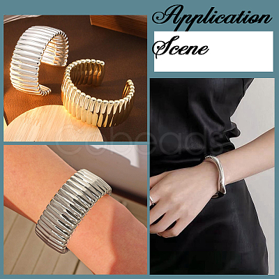 1 Set CCB Plastic Bracelets & Bangles Set for Women BJEW-SP0001-37-1