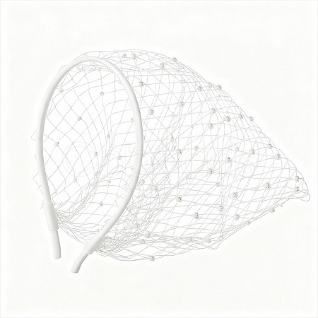 1Pc Mesh Veil Cloth Hair Bands OHAR-CP0001-32-1