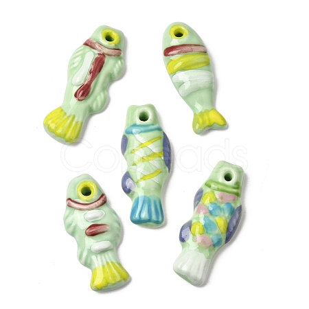 Hand-Painted Porcelain Big Pendants LA-CBAC6A6-06F-1