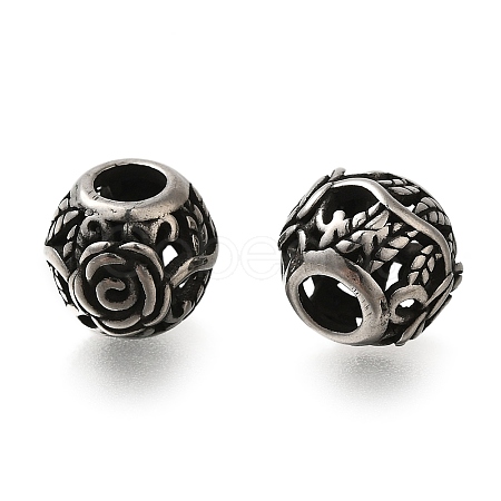 304 Stainless Steel European Beads STAS-D191-19A-AS-1