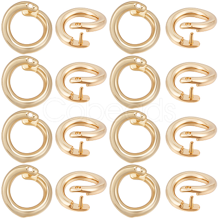 Brass Snap Clasps KK-BBC0021-49G-1