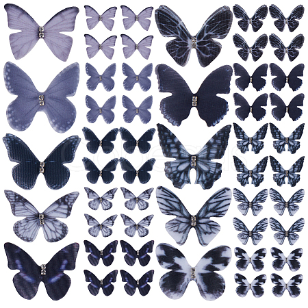 100Pcs 10 Colors Gothic Style 2-Layer Fibre Tulle Ornament Accessories FIND-SC0005-80-1