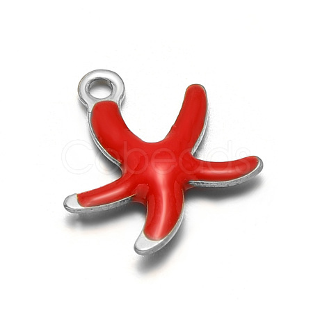 304 Stainless Steel Enamel Charms STAS-D361-04P-01-1