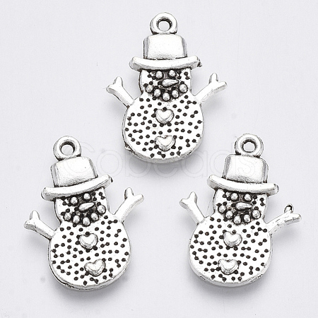 Tibetan Style Alloy Pendants X-TIBE-N010-37AS-RS-1