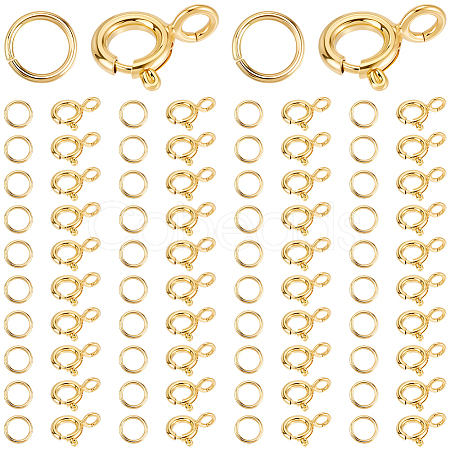 Brass Spring Ring Clasps KK-BBC0025-62-1