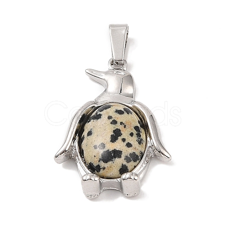 Natural Dalmatian Jasper Pendants G-A224-02P-02-1