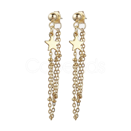 Golden 304 Stainless Steel Stud Earrings EJEW-JE05733-01-1