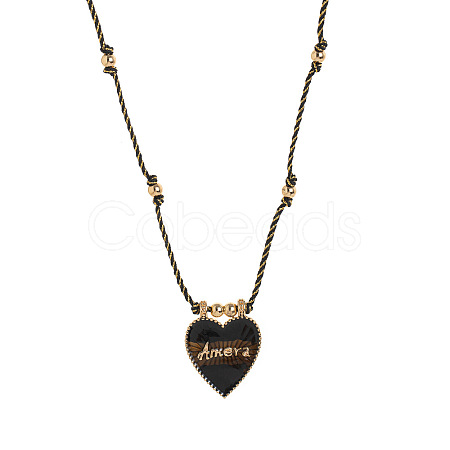 Brass and Enamel Pendant Necklaces FS-WG2CA9F-23-1