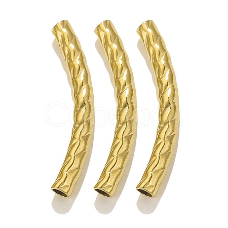 304 Stainless Steel Curved Tube Beads STAS-M071-03E-G-1