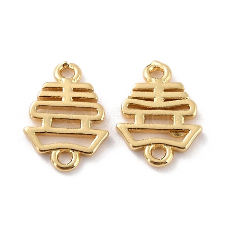 Eco-Friendly Brass Links Connectors X-KK-C226-06G-RS-1