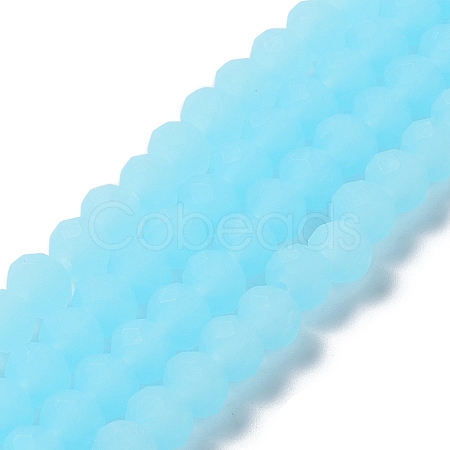 Imitation Jade Solid Color Glass Beads Strands EGLA-A034-J2mm-MD04-1