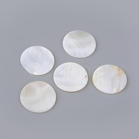 Freshwater Shell Cabochons SHEL-Q008-38-1