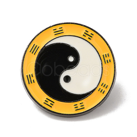 Eight-Diagram Tactics with Yin Yang Enamel Pin JEWB-K008-01B-1