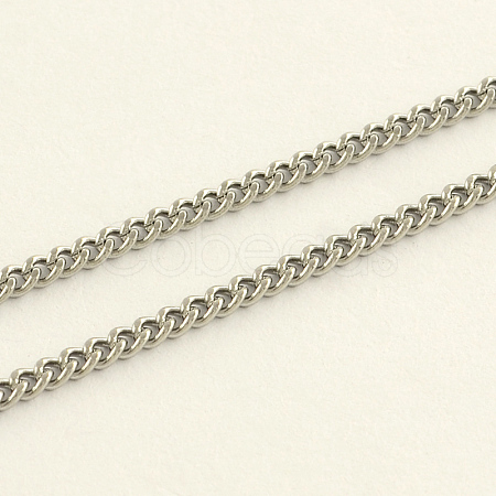 Tarnish Resistant 304 Stainless Steel Curb Chains CHS-R008-03-1