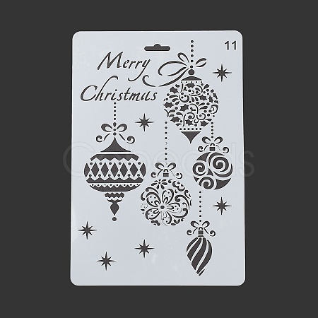 Creative Christmas Plastic Drawing Stencil DIY-L007-11-1