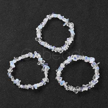 Opalite Stretch Bracelets BJEW-JB03681-08-1