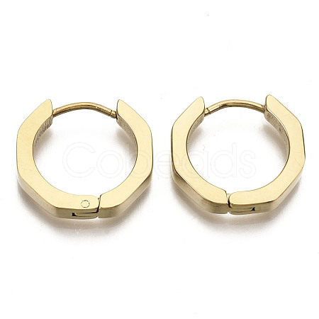 304 Stainless Steel Huggie Hoop Earrings STAS-R115-22G-1