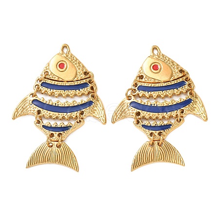 304 Stainless Steel Enamel Big Pendants STAS-Z193-09G-01-1