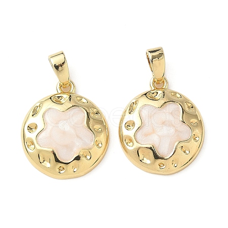 Brass Enamel Pendants KK-I371-30G-01-1