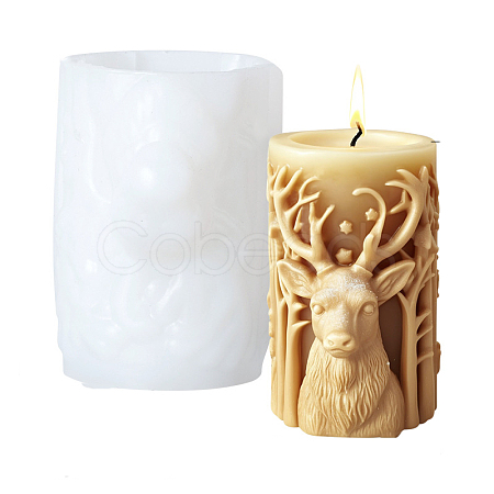 Christmas DIY Silicone Candle Molds AJEW-U014-02B-1