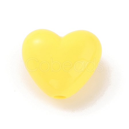 Opaque Acrylic Beads SACR-WH0005-06F-1