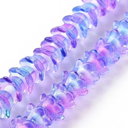 Transparent Glass Beads Strands LAMP-H061-01B-01-1