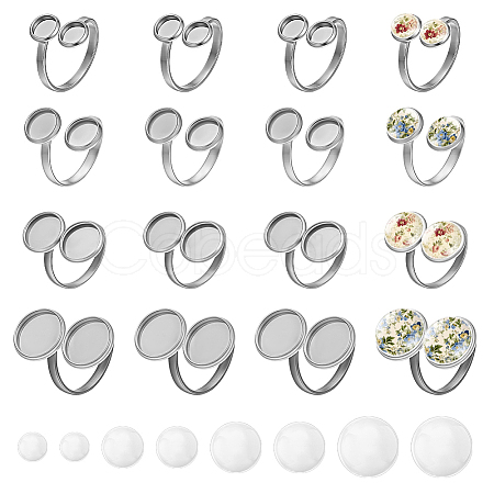 DIY Round Cuff Ring Making Kits DIY-UN0008-10-1