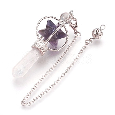 Natural Amethyst Dowsing Pendulums KK-F756-06A-1