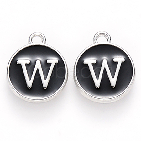 Platinum Plated Alloy Charms X-ENAM-S118-02W-P-1