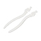 Opaque Acrylic Hair Sticks, Floral White, 180x18.5x4.5mm, Hole: 1.8mm