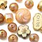 Acrylic Beads, Mixed Shapes, Brown, 8~51x8~51x6~27.5mm, Hole: 1.8~3.8mm