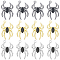 SUNNYCLUE 24Pcs 3 Colors Blank Glass Spider Pendant, with Alloy Findings, Lead Free & Cadmium Free, Mixed Color, 25.5x17x4.5mm, Hole: 1.6mm, 8Pcs/color