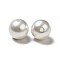 ABS Plastic Imitation Pearl Beads, Round, WhiteSmoke, 15~16x15mm, Hole: 2mm