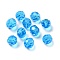 Glass K9 Glass, Imitation Austrian Crystal Beads, Faceted, Round, Dodger Blue, 10mm, Hole: 1.4mm