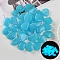 Resin Luminous Glow in the Dark Pebbles Stone, Vase Fillers, Nuggest, Deep Sky Blue, 20~30mm