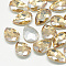 Pointed Back Glass Rhinestone Cabochons, Back Plated, Faceted, teardrop, Light Colorado Topaz, 18x13x5mm