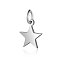 Tarnish Resistant 201 Stainless Steel Charms, Star, Stainless Steel Color, 9x8x1mm, Hole: 2~2.5mm