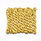 Braided Polyester Cords, Dark Goldenrod, 1mm, about 28.43 yards(26m)/bundle, 10 bundles/bag