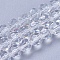 Imitation Austrian Crystal Bead Strands, Grade AAA, K9 Glass, Faceted(32 Facets) Round, Clear, 5mm, Hole: 0.7~0.9mm, about 80pcs/strand, 15.7 inch