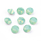 Pointed Back & Back Plated K9 Glass Rhinestone Cabochons, Grade A, Faceted, Flat Round, Pacific Opal, 10x5mm