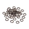 Brass Jump Rings, Open Jump Rings, with Smooth Joining Ends, Cadmium Free & Lead Free, Gunmetal, 7x1mm, 18 Gauge, Inner Diameter: 5mm, Hole: 5mm, about 4166pcs/500g