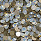 Glass Flat Back Rhinestone, Grade A, Back Plated, Faceted, Half Round, White Opal, SS10, 2.7~2.8mm, 1440pcs/bag