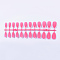 Solid Colors Matte Plastic False Nails Full Cover Fake Nails Tips, Natural Medium Length Press on Nails, Fuchsia, 18~24x7~14mm, about 24pcs/set