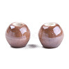 Glazed Porcelain Round Beads X-PORC-S489-6mm-13-3